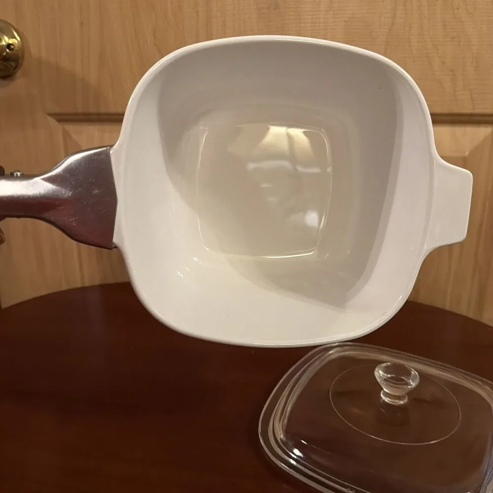 VTG CorningWare Saucepan P-1 3/4-B + Lid P-7-C + Handle P-10-HG Blue Cornflower!